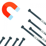 BRIDAS DE NYLON DETECTABLE CON DETECTOR DE METALES